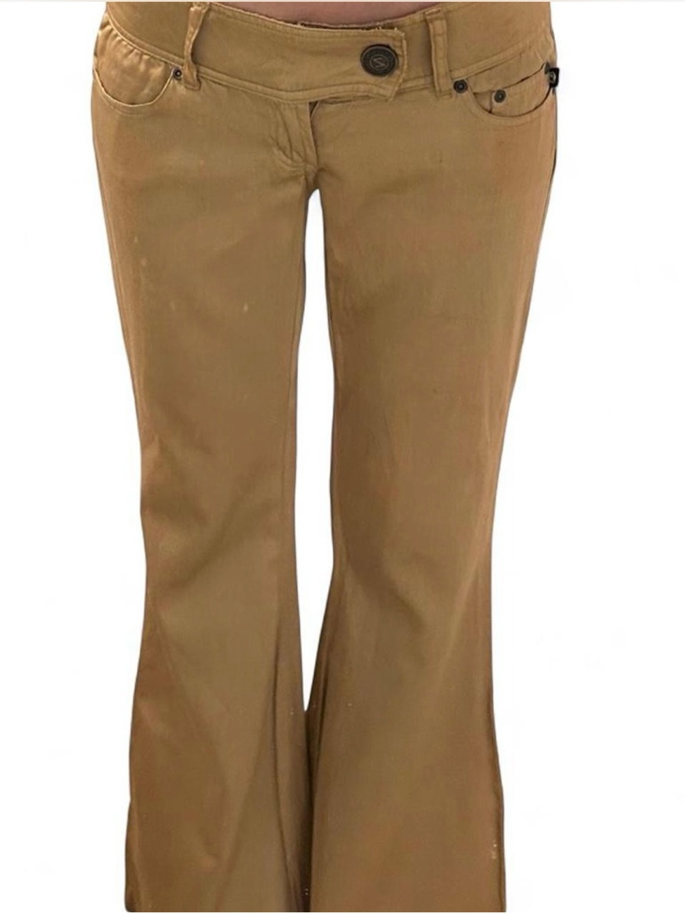 1998 vintage Z. Cavaricci Women's Wide Leg Pants in Camel Brown